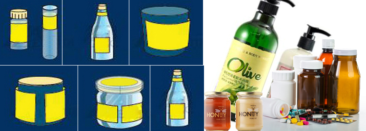 T Dikey Tip Otomatik Yuvarlak Konteyner Etiketleme Makinası